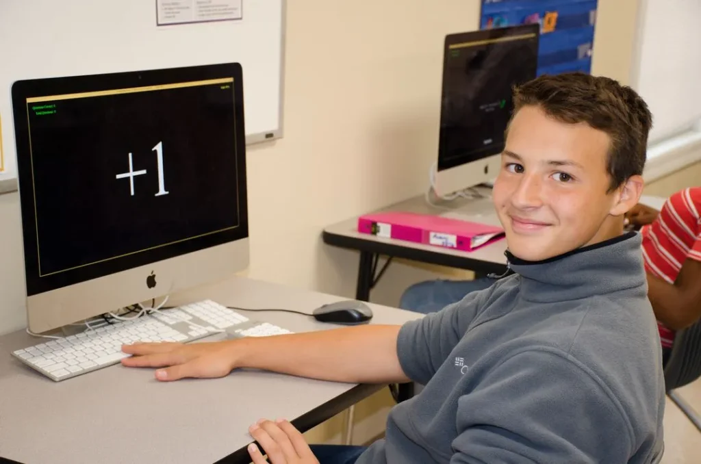 Young adult participating in Arrowsmith cognitive development at OPTIONS