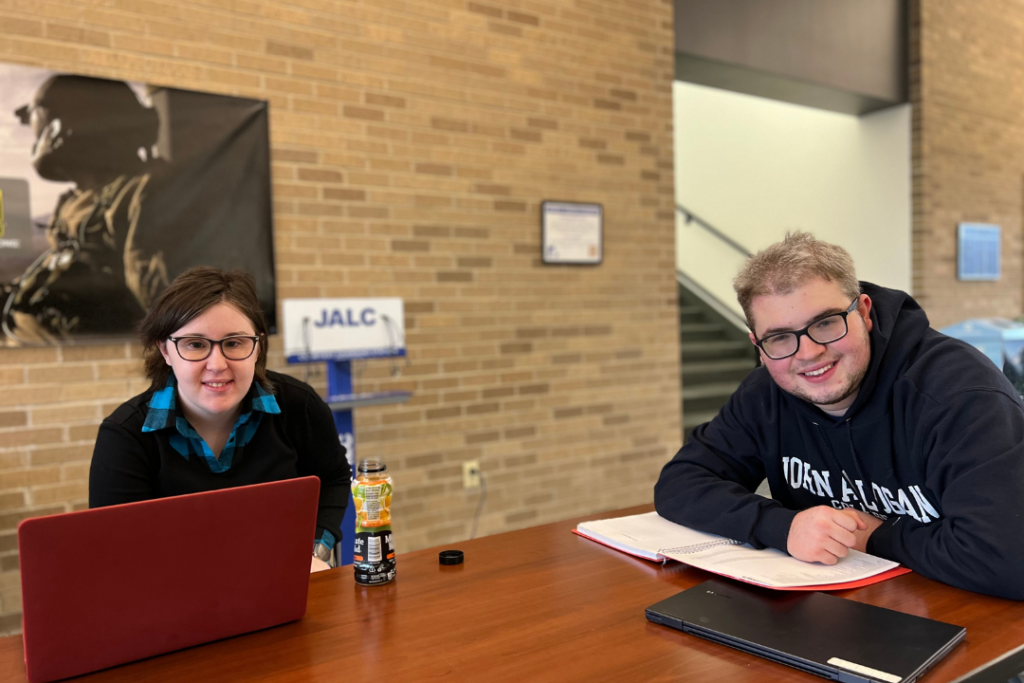 College transition student participating in supported post-secondary coursework