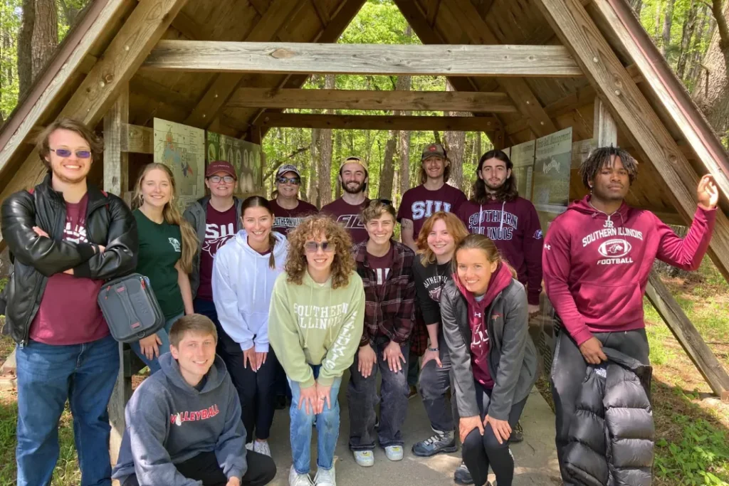 OPTIONS students participating together in an outdoor recreation experience